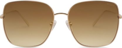 SOthtJOS Trendy Oversized Square Metal Frame Sunglasses for Women Men Retro Big Flat Lens UV Protection Sunglasses SJ1146