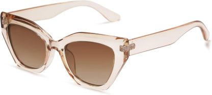 SOthtJOS Square Cat Eye Polarized Sunglasses for Women Retro Classic Vintage Trendy Cateye Shades Sunnies Gafas de sole SJ2235