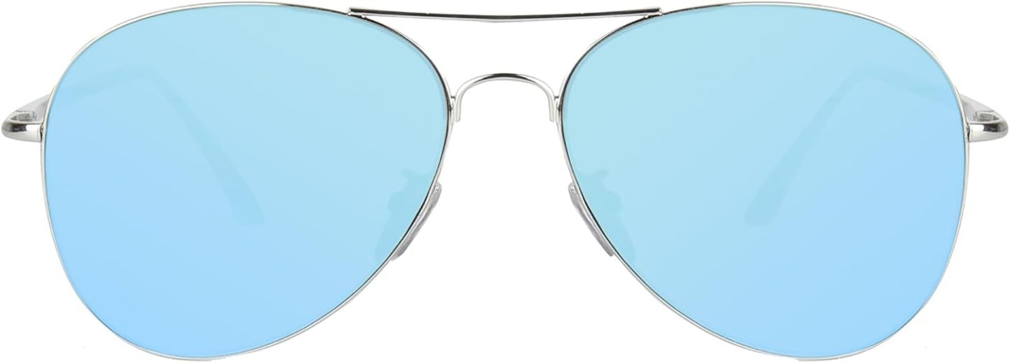SOthtJOS Classic Aviator Sunglasses for Women Men Metal Spring Hinges SJ1030