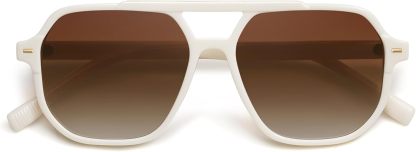 SOthtJOS Retro Trendy Aviator Polarized Sunglasses Men Women Vintage 70s Square Stylish Frame Sun Glasses SJ2283