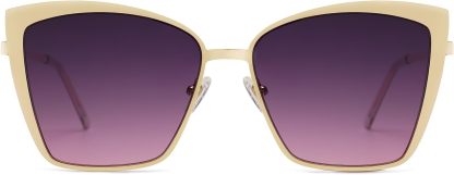 SOthtJOS Cateye Sunglasses for Women Fashion Mirrored Lens Metal Frame SJ1086