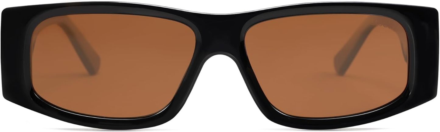 SOthtJOS Trendy Y2K Rectangle Polarized Sunglasses for Women Men Fashion Designer Rave Sunglasses SJ2228