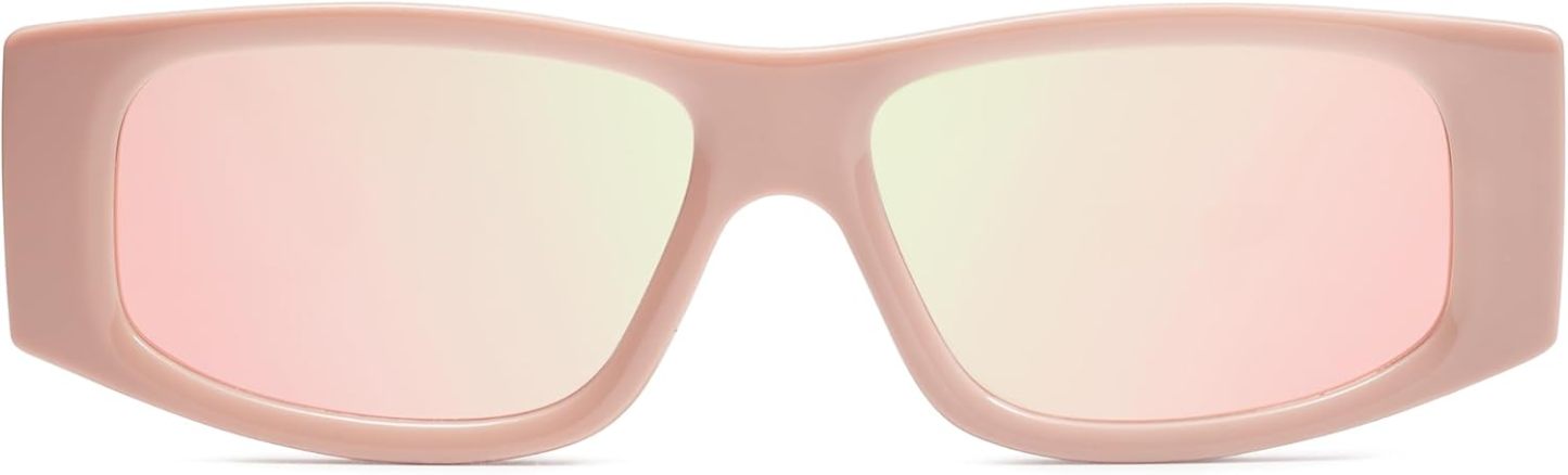 SOthtJOS Trendy Y2K Rectangle Polarized Sunglasses for Women Men Fashion Designer Rave Sunglasses SJ2228