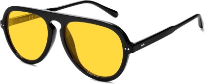 SOthtJOS Retro Aviator Sunglasses Womens Mens Vintage Plastic Frame Shades Lentes De Sol Para Mujer SJ2255