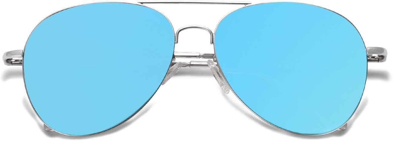 SOthtJOS Classic Aviator Sunglasses for Women Men Metal Spring Hinges SJ1030