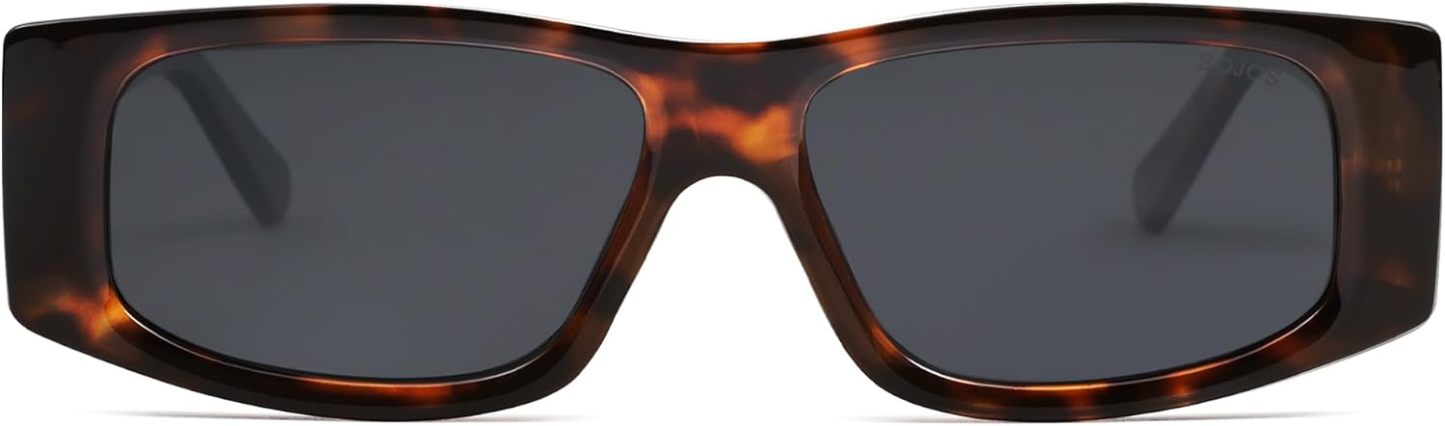 SOthtJOS Trendy Y2K Rectangle Polarized Sunglasses for Women Men Fashion Designer Rave Sunglasses SJ2228