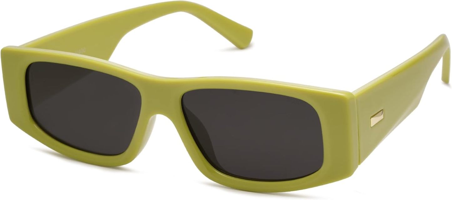 SOthtJOS Trendy Y2K Rectangle Polarized Sunglasses for Women Men Fashion Designer Rave Sunglasses SJ2228