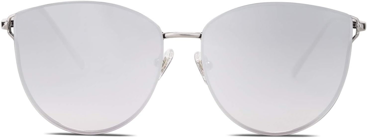 SOthtJOS Mirrored Flat Lens Fashion Sunglasses for Women SJ1085