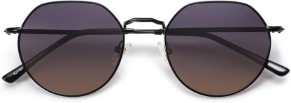 SOthtJOS Round Polygon Polarized Sunglasses for Women Men Retro Classic Vintage Panto Shades SJ1157