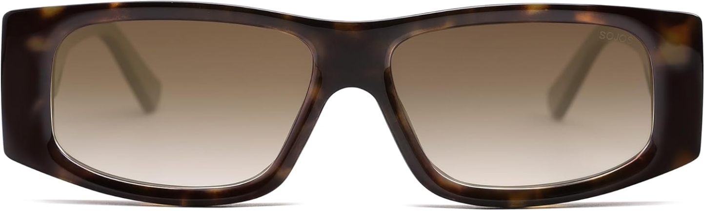 SOthtJOS Trendy Y2K Rectangle Polarized Sunglasses for Women Men Fashion Designer Rave Sunglasses SJ2228