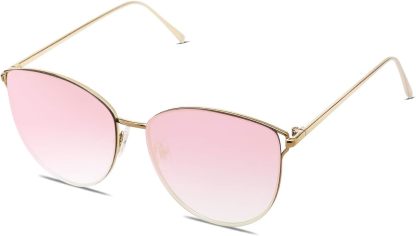 SOthtJOS Mirrored Flat Lens Fashion Sunglasses for Women SJ1085