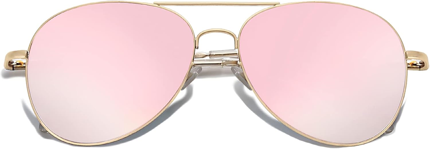 SOthtJOS Classic Aviator Sunglasses for Women Men Metal Spring Hinges SJ1030