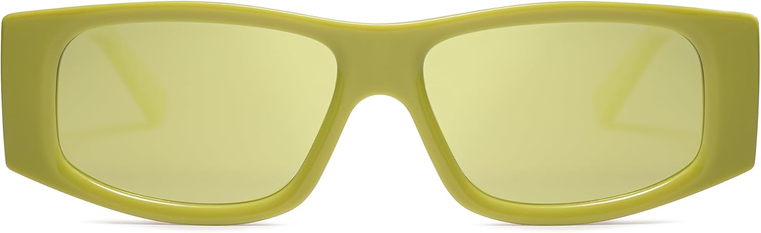 SOthtJOS Trendy Y2K Rectangle Polarized Sunglasses for Women Men Fashion Designer Rave Sunglasses SJ2228