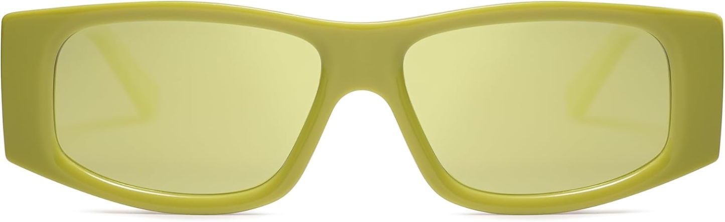 SOthtJOS Trendy Y2K Rectangle Polarized Sunglasses for Women Men Fashion Designer Rave Sunglasses SJ2228