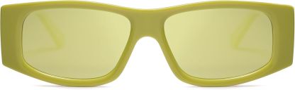 SOthtJOS Trendy Y2K Rectangle Polarized Sunglasses for Women Men Fashion Designer Rave Sunglasses SJ2228