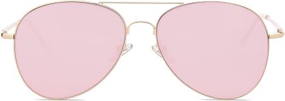 SOthtJOS Classic Aviator Sunglasses for Women Men Metal Spring Hinges SJ1030