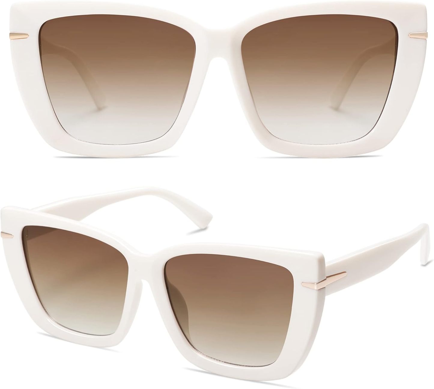 SOthtJOS Trendy Large Oversized Cat Eye Sunglasses for Women 70s UV400 Designer Shades SJ2231