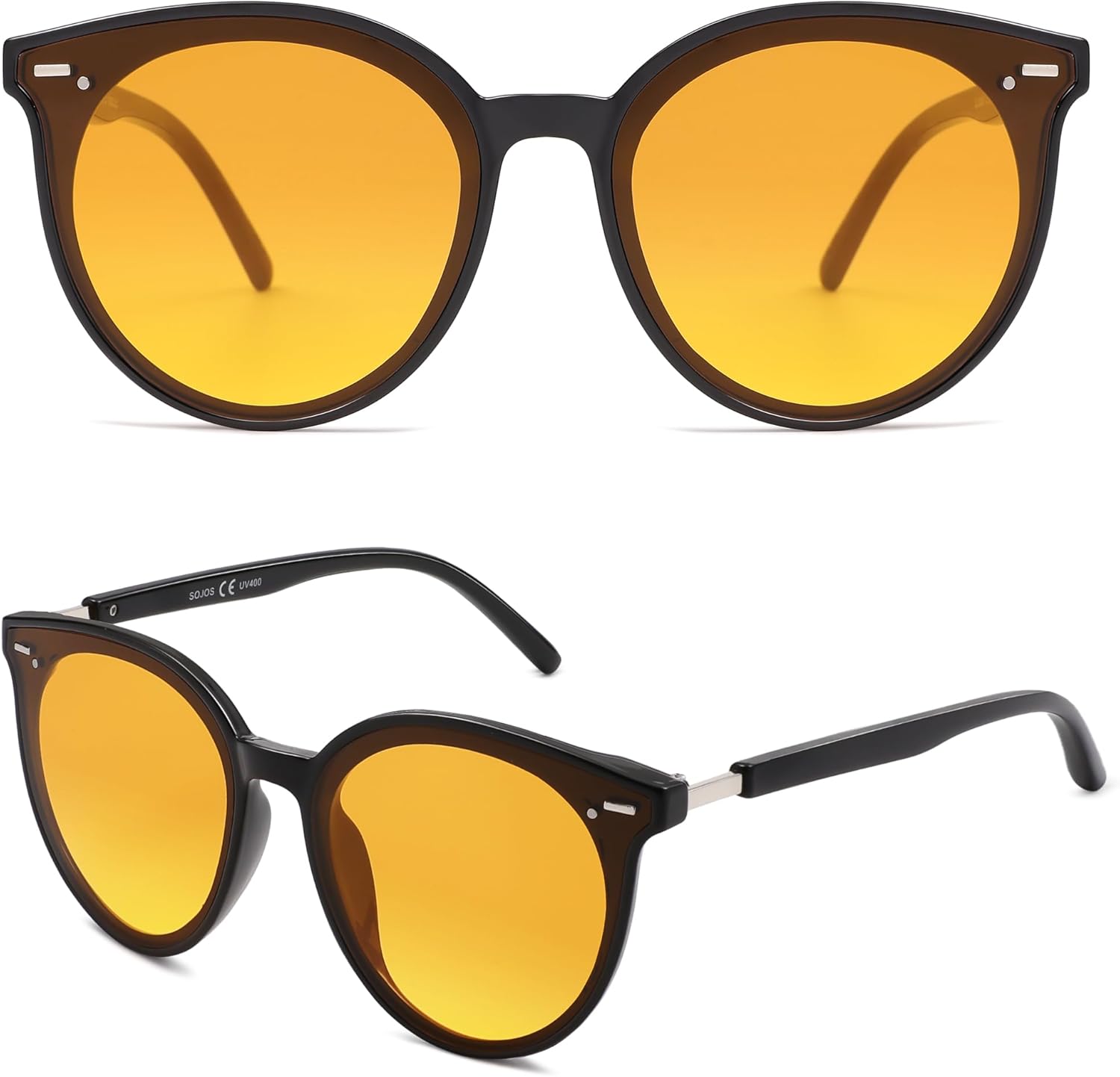 SOthtJOS Sunglasses Womens Trendy 2025 Classic Round Retro Vintage Shades Large Frame Sunnies SJ2067