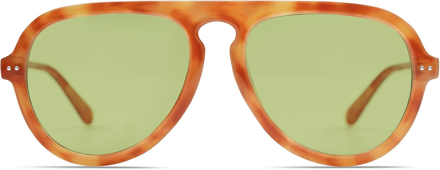 SOthtJOS Retro Aviator Sunglasses Womens Mens Vintage Plastic Frame Shades Lentes De Sol Para Mujer SJ2255