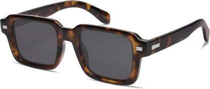 SOthtJOS Trendy Square Polarized Sunglasses for Women, 70s 80s Retro Rectangle Shades SJ2345