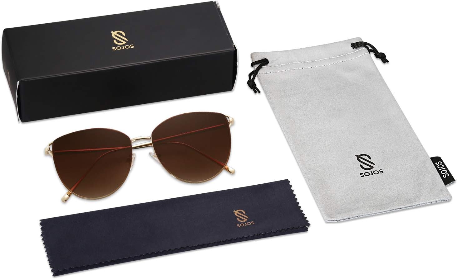 SOthtJOS Mirrored Flat Lens Fashion Sunglasses for Women SJ1085