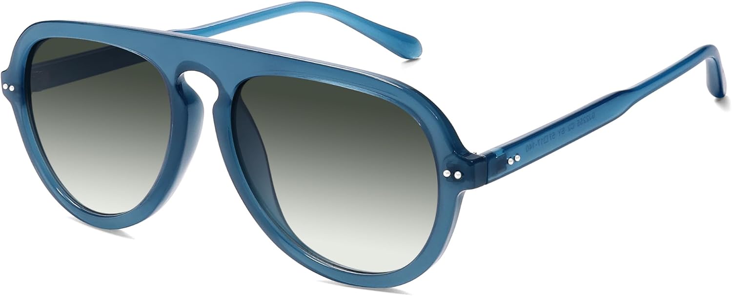 SOthtJOS Retro Aviator Sunglasses Womens Mens Vintage Plastic Frame Shades Lentes De Sol Para Mujer SJ2255