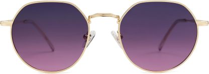 SOthtJOS Round Polygon Polarized Sunglasses for Women Men Retro Classic Vintage Panto Shades SJ1157