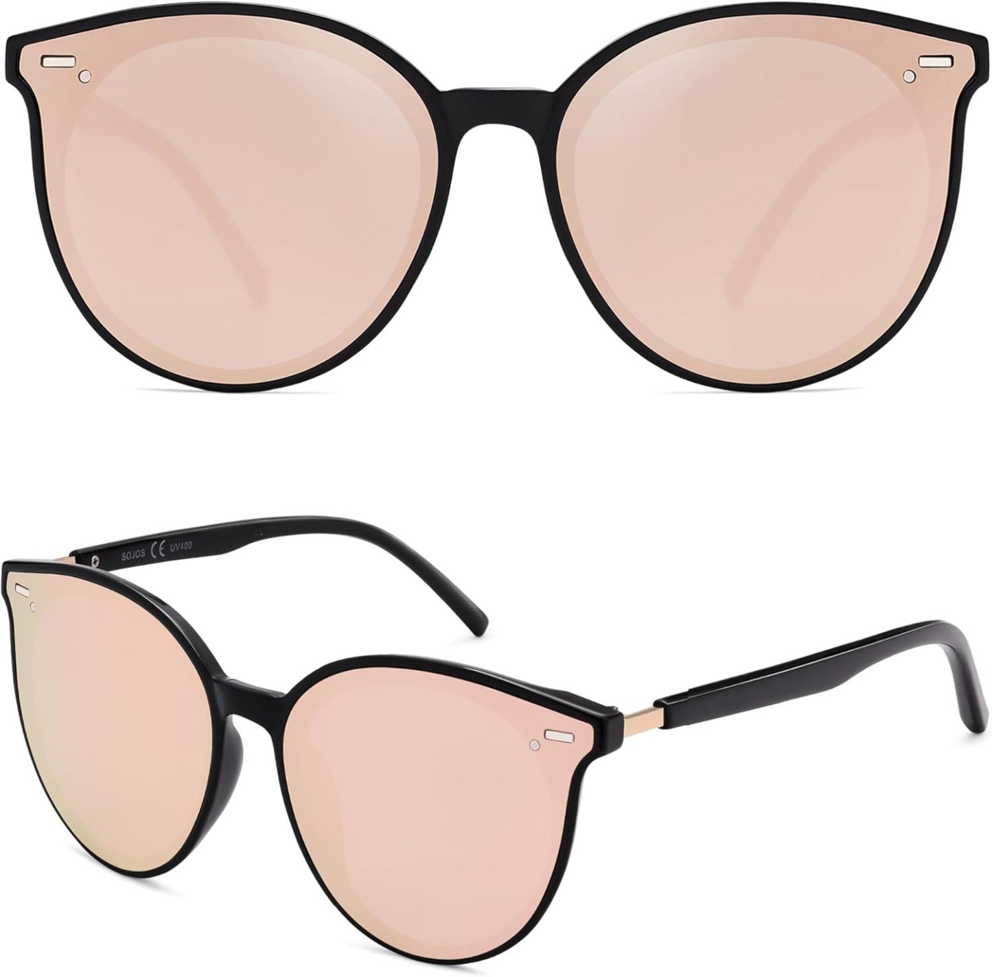 SOthtJOS Sunglasses Womens Trendy 2025 Classic Round Retro Vintage Shades Large Frame Sunnies SJ2067