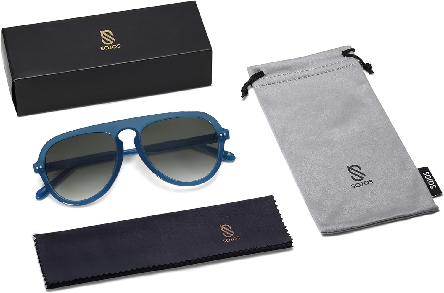 SOthtJOS Retro Aviator Sunglasses Womens Mens Vintage Plastic Frame Shades Lentes De Sol Para Mujer SJ2255