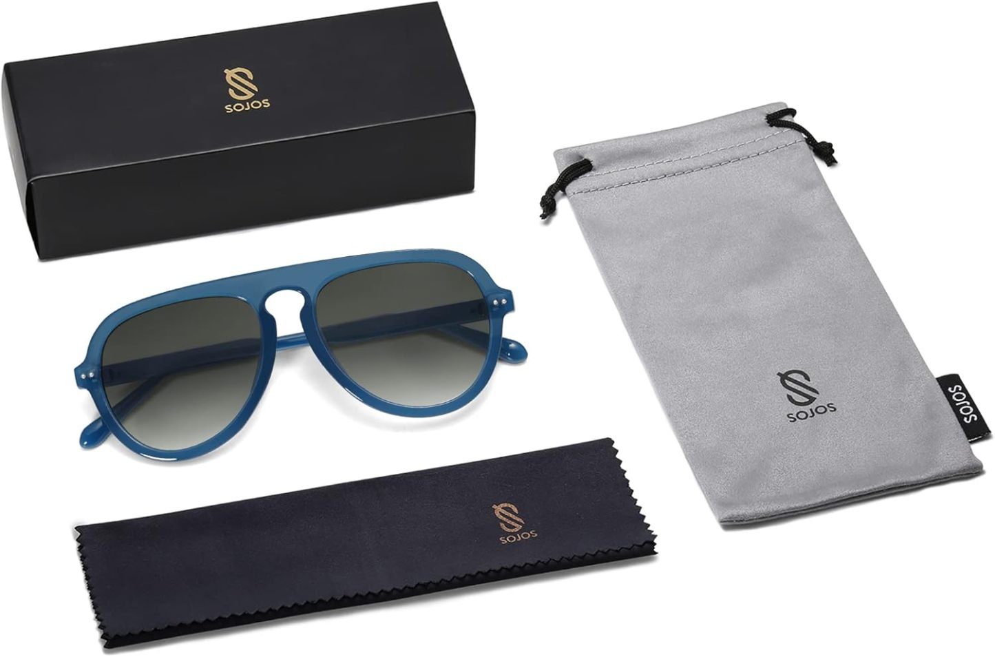 SOthtJOS Retro Aviator Sunglasses Womens Mens Vintage Plastic Frame Shades Lentes De Sol Para Mujer SJ2255