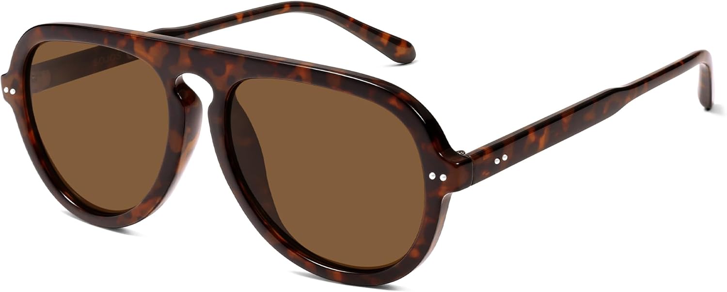 SOthtJOS Retro Aviator Sunglasses Womens Mens Vintage Plastic Frame Shades Lentes De Sol Para Mujer SJ2255