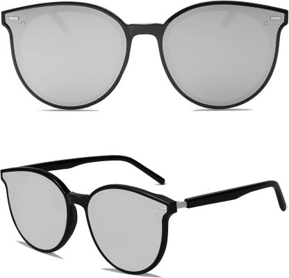 SOthtJOS Sunglasses Womens Trendy 2025 Classic Round Retro Vintage Shades Large Frame Sunnies SJ2067