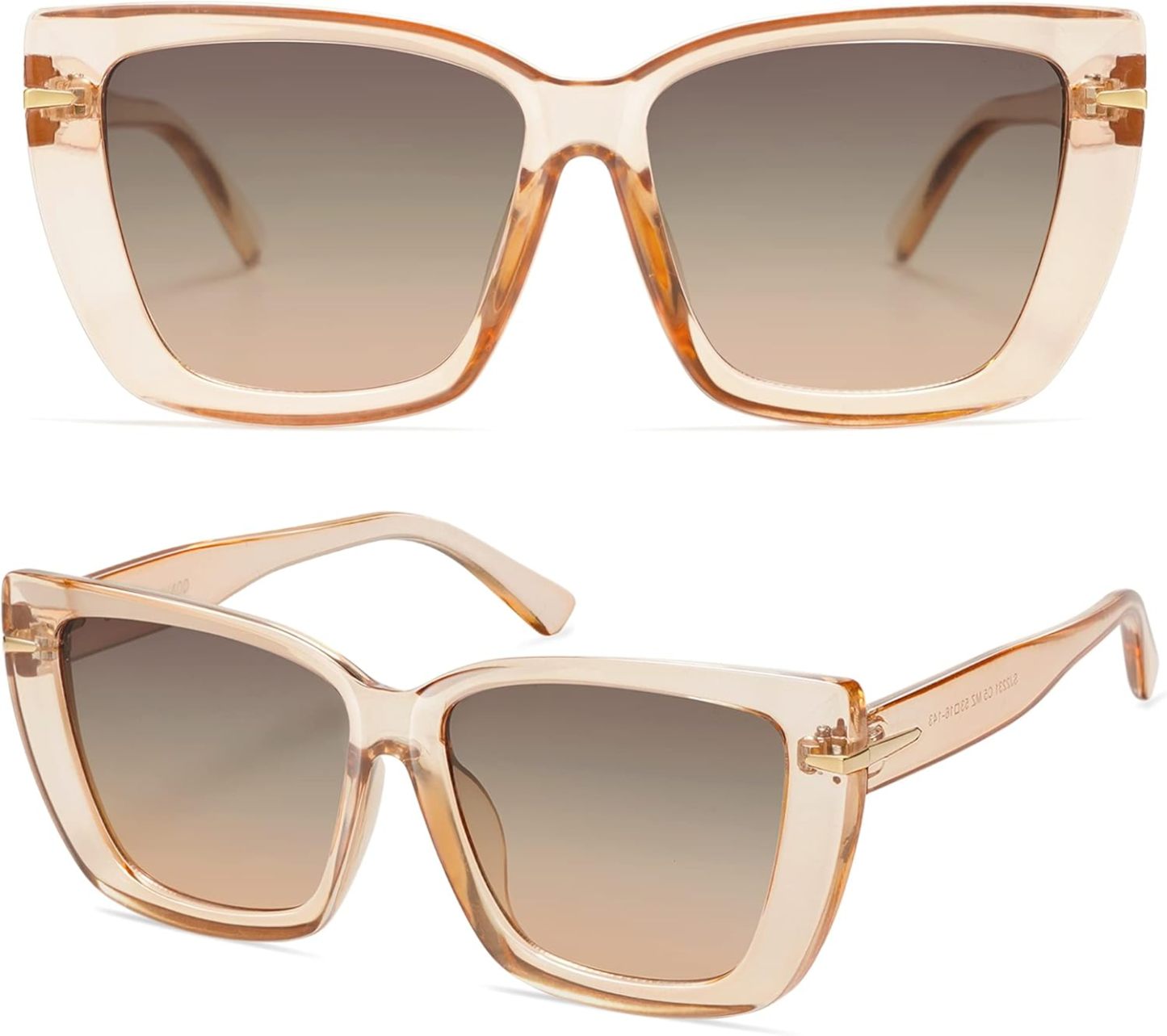 SOthtJOS Trendy Large Oversized Cat Eye Sunglasses for Women 70s UV400 Designer Shades SJ2231