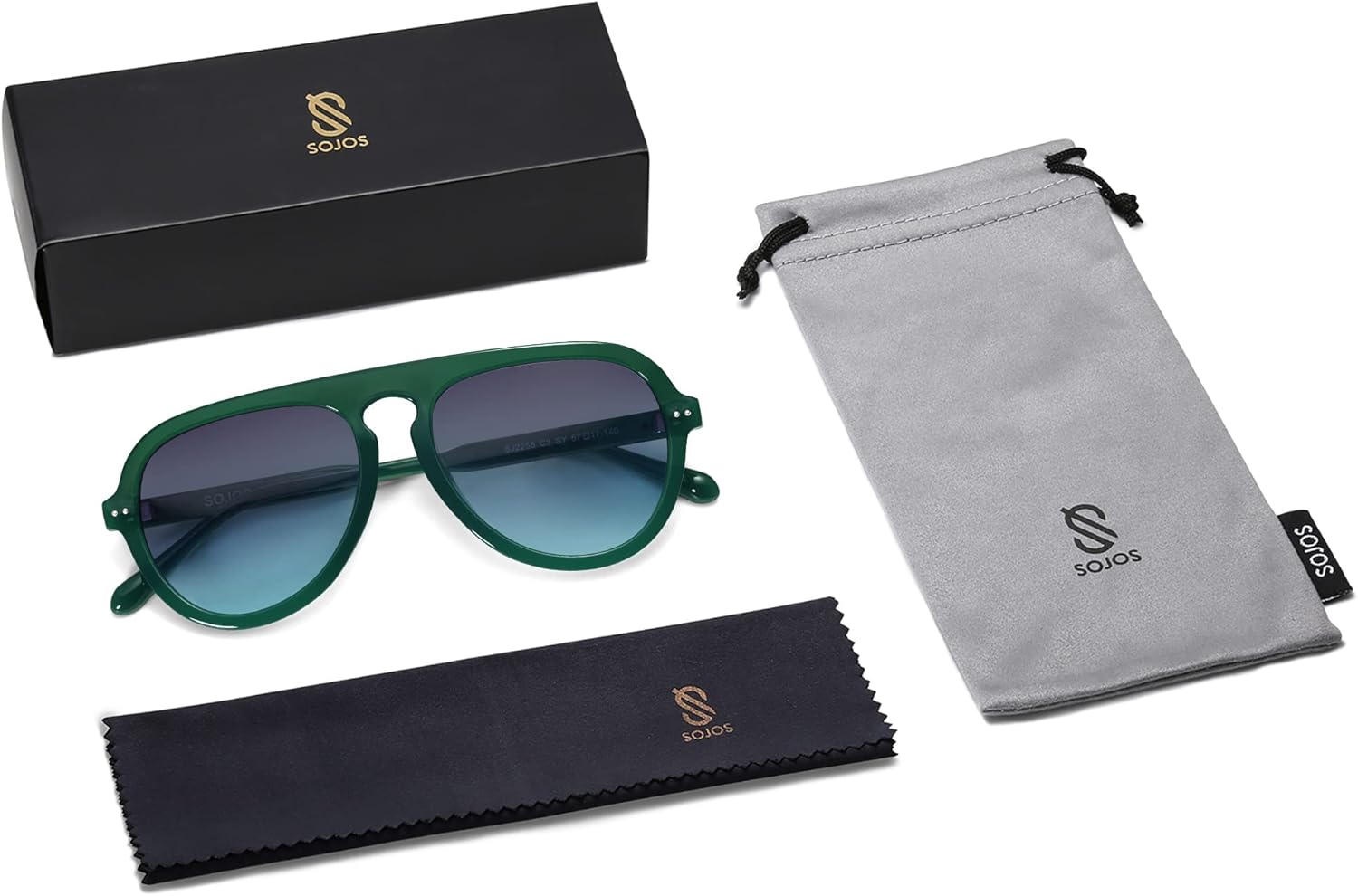 SOthtJOS Retro Aviator Sunglasses Womens Mens Vintage Plastic Frame Shades Lentes De Sol Para Mujer SJ2255