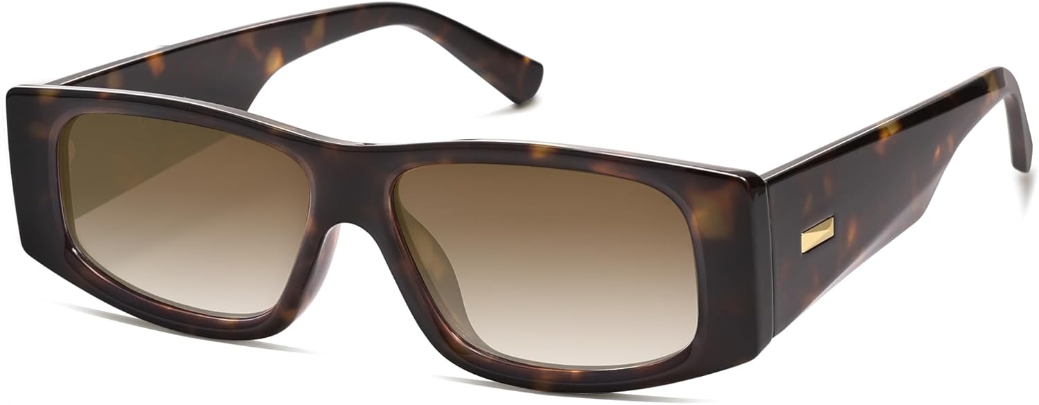 SOthtJOS Trendy Y2K Rectangle Polarized Sunglasses for Women Men Fashion Designer Rave Sunglasses SJ2228