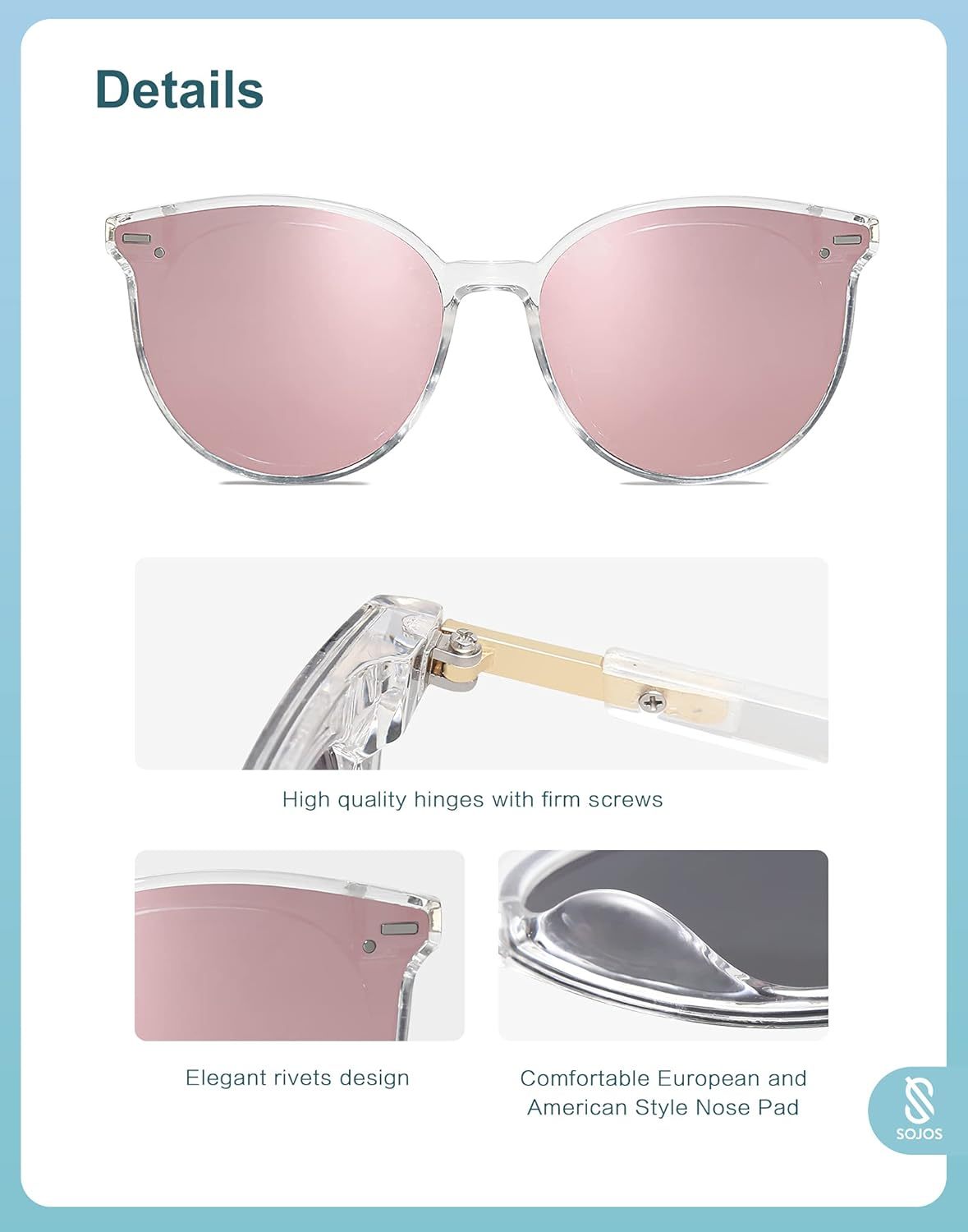 SOthtJOS Sunglasses Womens Trendy 2025 Classic Round Retro Vintage Shades Large Frame Sunnies SJ2067