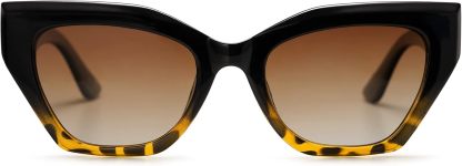 SOthtJOS Square Cat Eye Polarized Sunglasses for Women Retro Classic Vintage Trendy Cateye Shades Sunnies Gafas de sole SJ2235