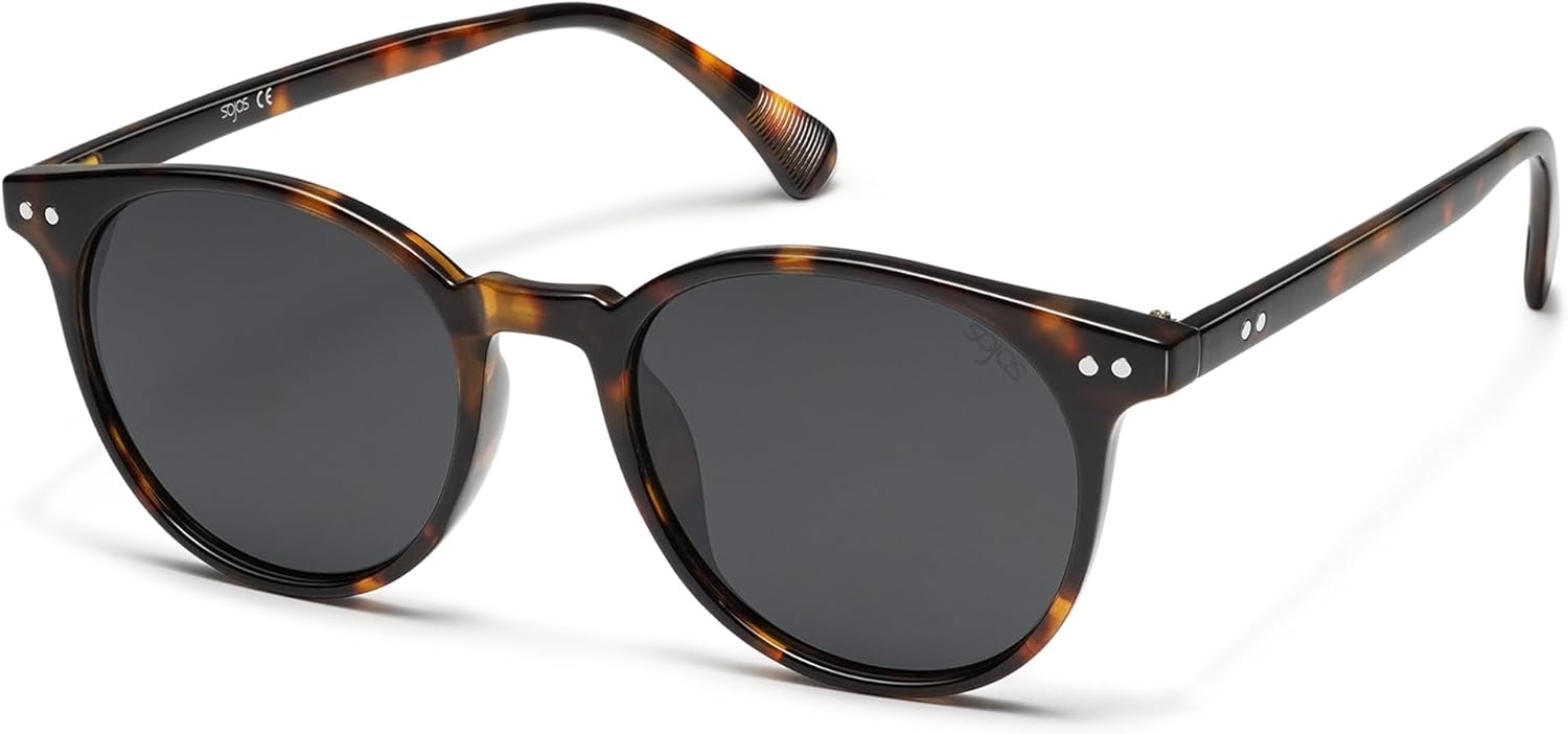 SOthtJOS Small Round Classic Polarized Sunglasses for Women Men Vintage Style UV400 Lens SJ2113