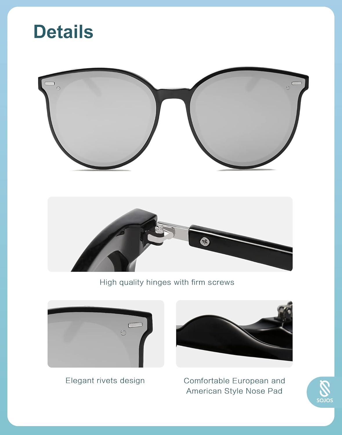 SOthtJOS Sunglasses Womens Trendy 2025 Classic Round Retro Vintage Shades Large Frame Sunnies SJ2067