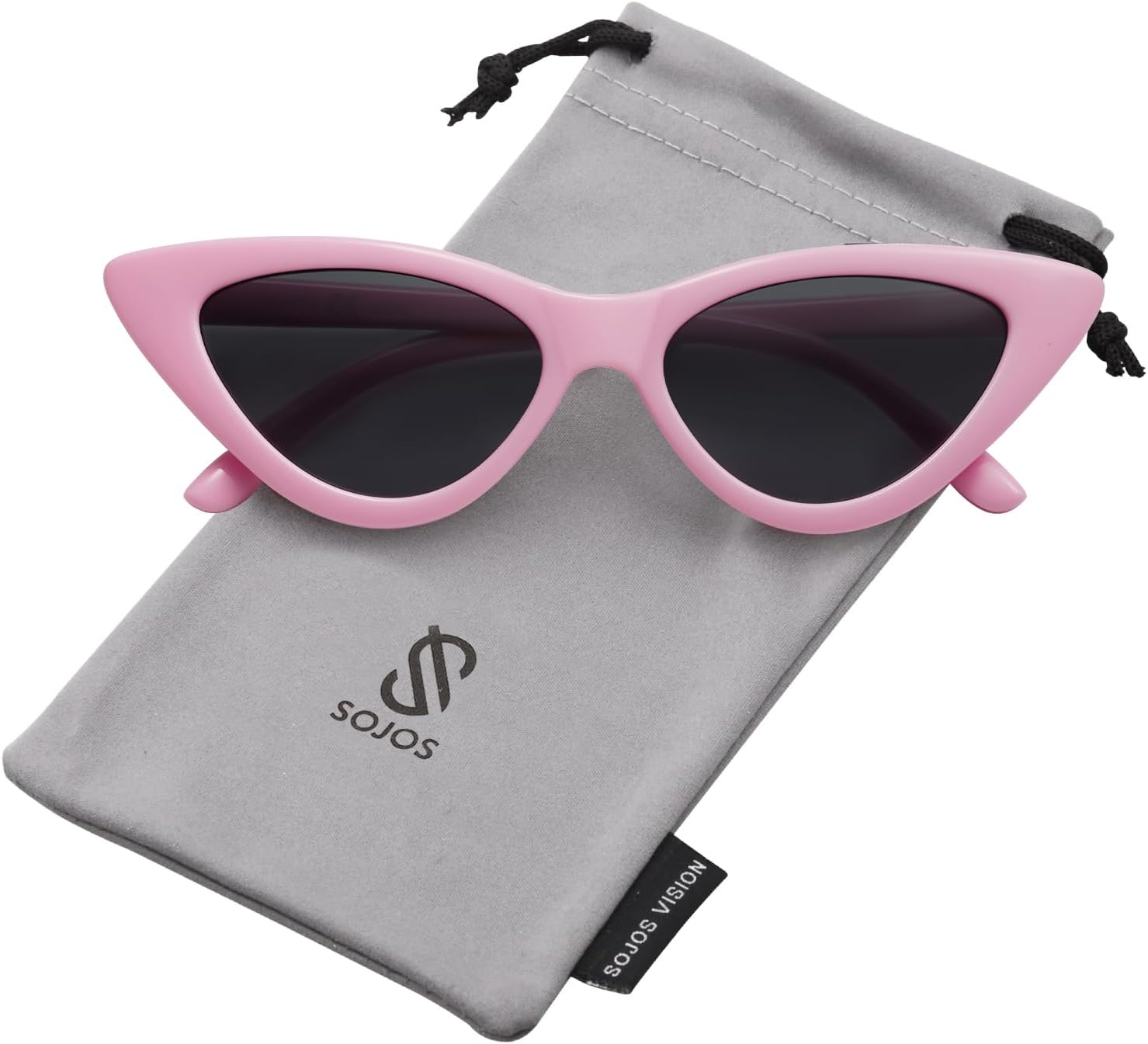 SOthtJOS Retro Vintage Narrow Cat Eye Sunglasses for Women Clout Goggles Plastic Frame SJ2044