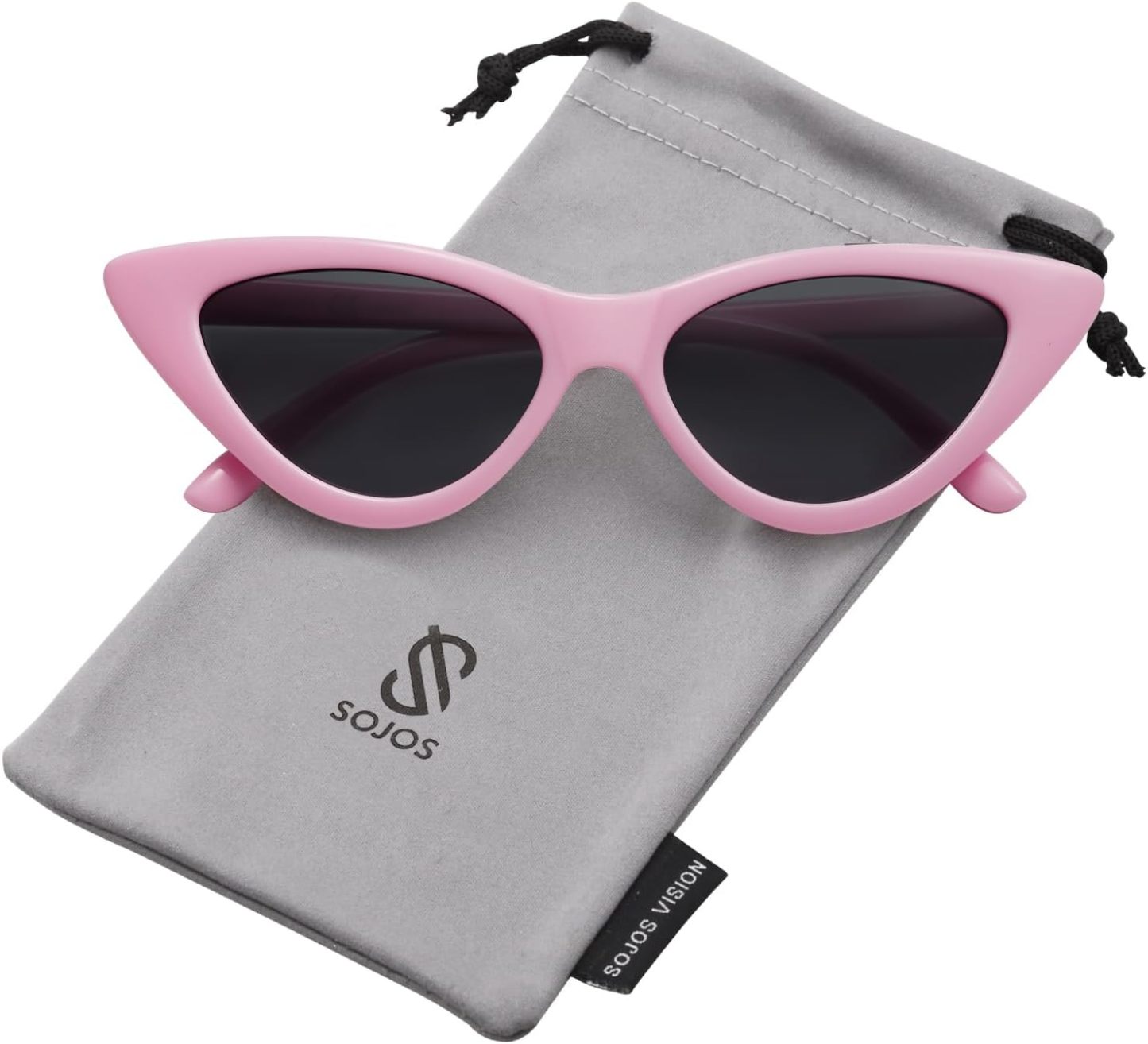 SOthtJOS Retro Vintage Narrow Cat Eye Sunglasses for Women Clout Goggles Plastic Frame SJ2044