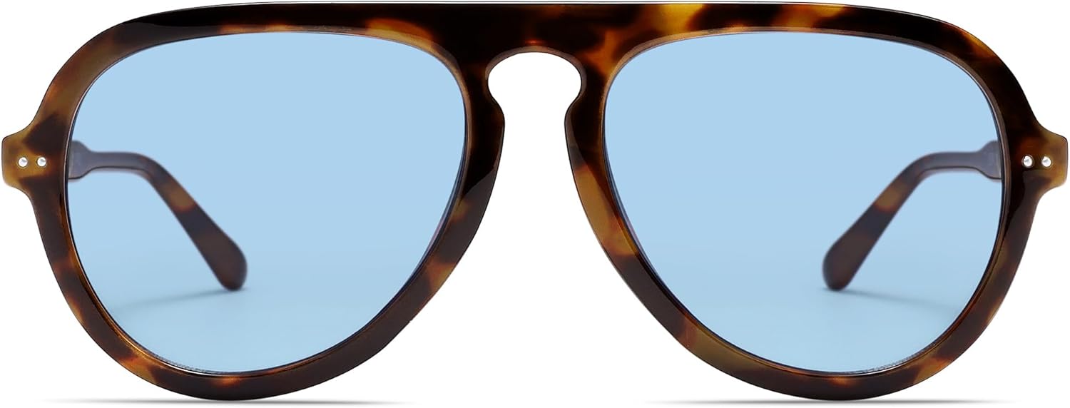 SOthtJOS Retro Aviator Sunglasses Womens Mens Vintage Plastic Frame Shades Lentes De Sol Para Mujer SJ2255