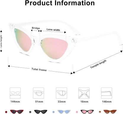 SOthtJOS Retro Vintage Narrow Cat Eye Sunglasses for Women Clout Goggles Plastic Frame SJ2044