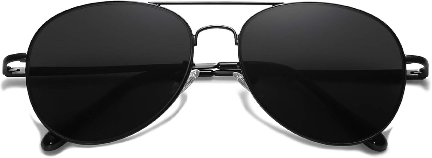 SOthtJOS Classic Aviator Sunglasses for Women Men Metal Spring Hinges SJ1030