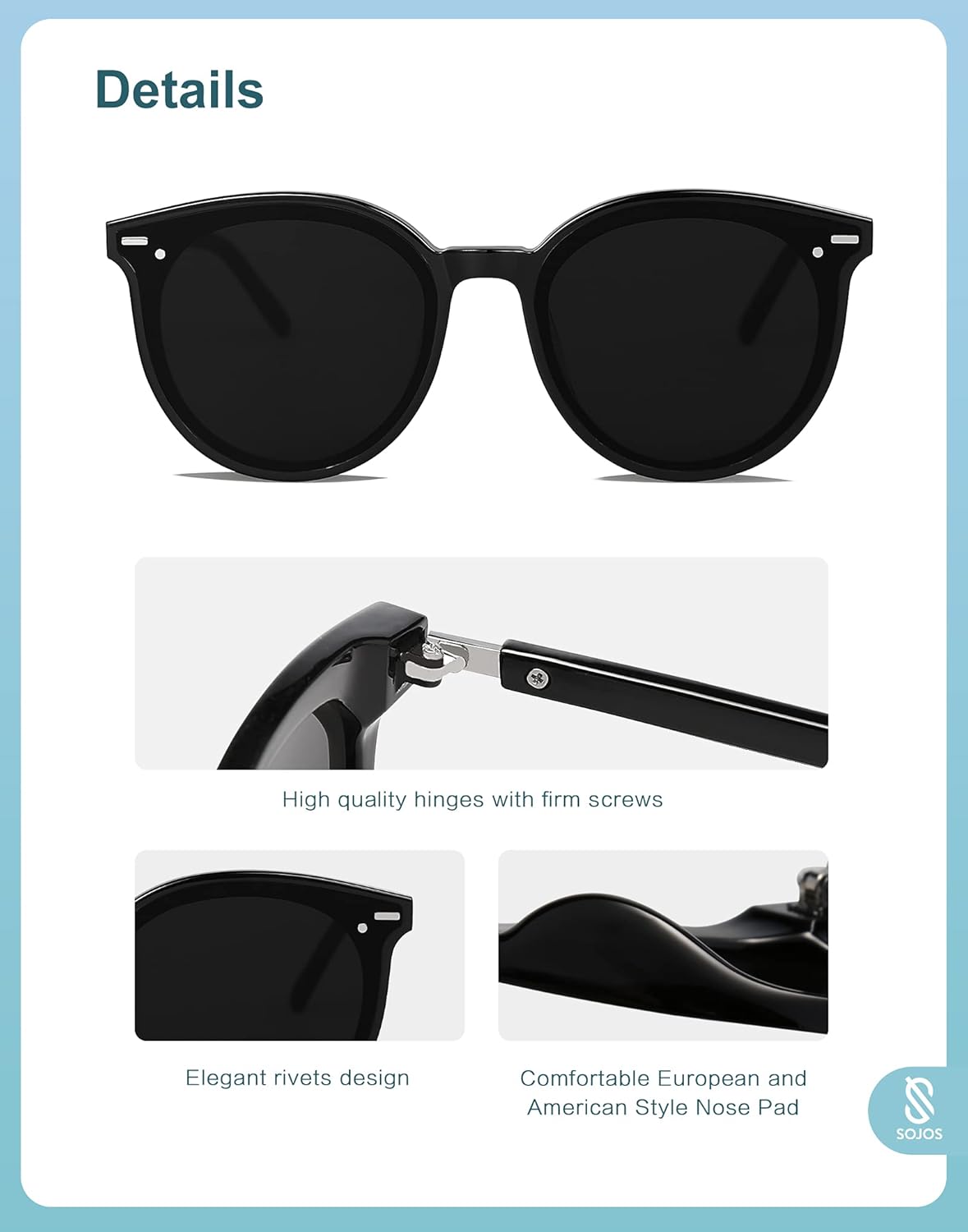 SOthtJOS Sunglasses Womens Trendy 2025 Classic Round Retro Vintage Shades Large Frame Sunnies SJ2067