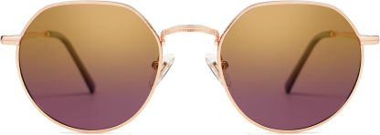 SOthtJOS Round Polygon Polarized Sunglasses for Women Men Retro Classic Vintage Panto Shades SJ1157