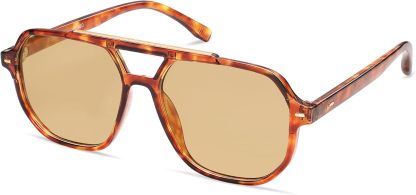 SOthtJOS Retro Trendy Aviator Polarized Sunglasses Men Women Vintage 70s Square Stylish Frame Sun Glasses SJ2283