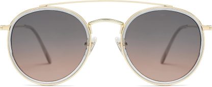 SOthtJOS Retro Vintage Round Polarized Sunglasses for Women Men Small Double Bridge Circle Sunnies SJ1104