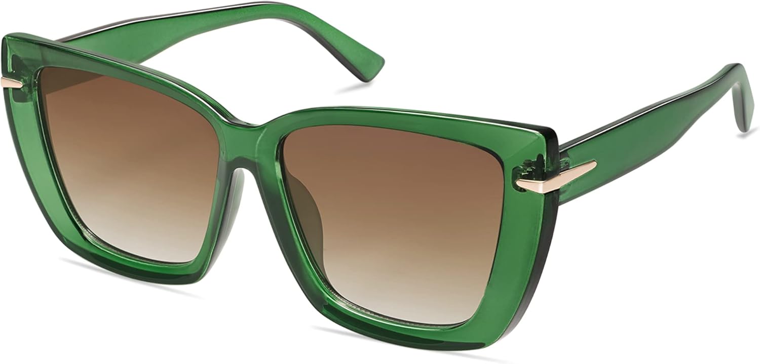 SOthtJOS Trendy Large Oversized Cat Eye Sunglasses for Women 70s UV400 Designer Shades SJ2231