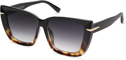 SOthtJOS Trendy Large Oversized Cat Eye Sunglasses for Women 70s UV400 Designer Shades SJ2231